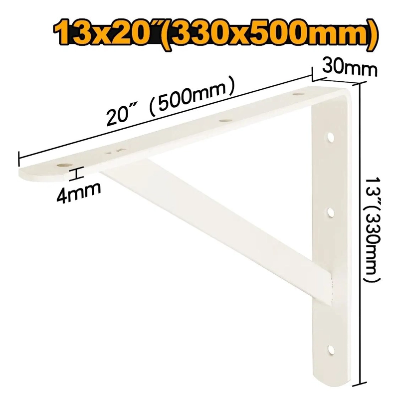 ESCUADRA REFORZADA BLANCA PARA REPISAS 330X500MM - 2