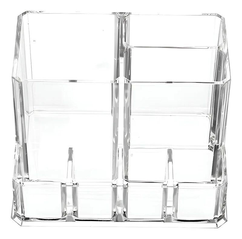 ORGANIZADOR ACRILICO PARA COSME TICOS CON SIETE COMPARTIMENTOS - 1