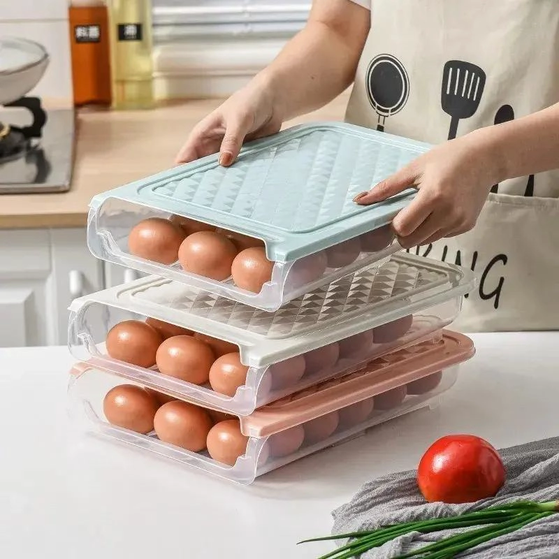 ORGANIZADOR DE HUEVOS APILABLE CON TAPA PARA 21 UNIDADES - 2
