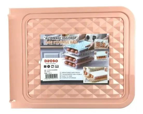 ORGANIZADOR DE HUEVOS APILABLE CON TAPA PARA 21 UNIDADES - 5