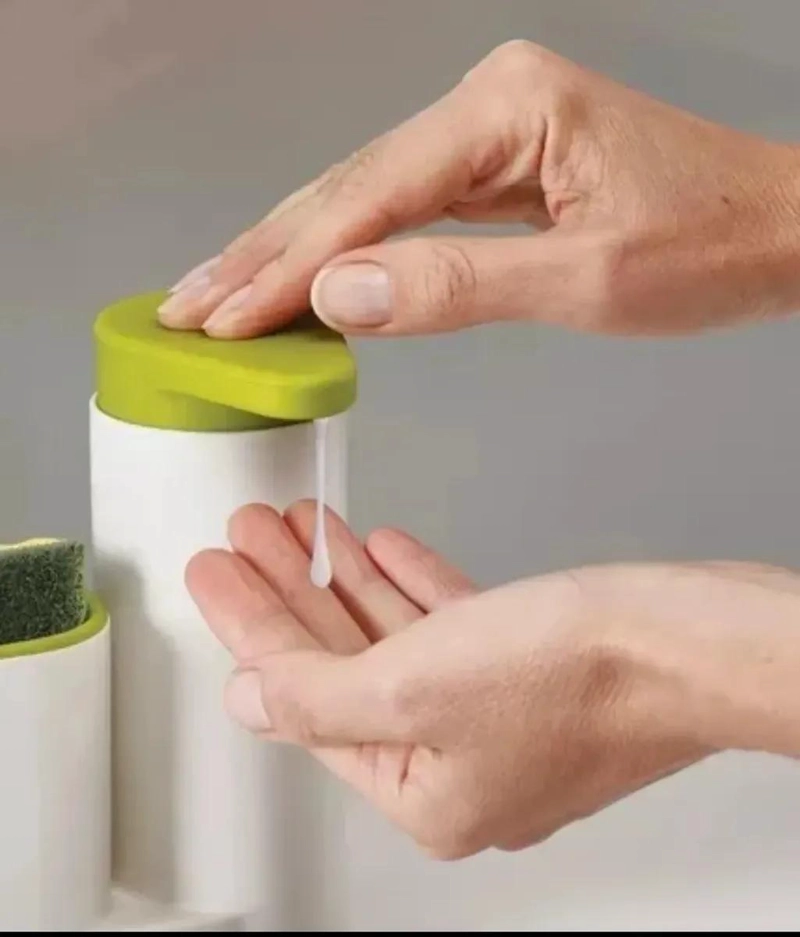 DISPENSADOR DE JABON Y PORTA ESPONJA PARA LAVAPLATOS - 3
