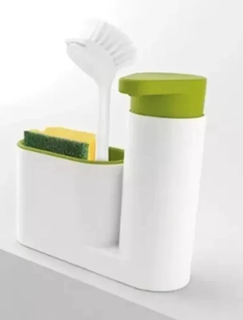 DISPENSADOR DE JABON Y PORTA ESPONJA PARA LAVAPLATOS - 5
