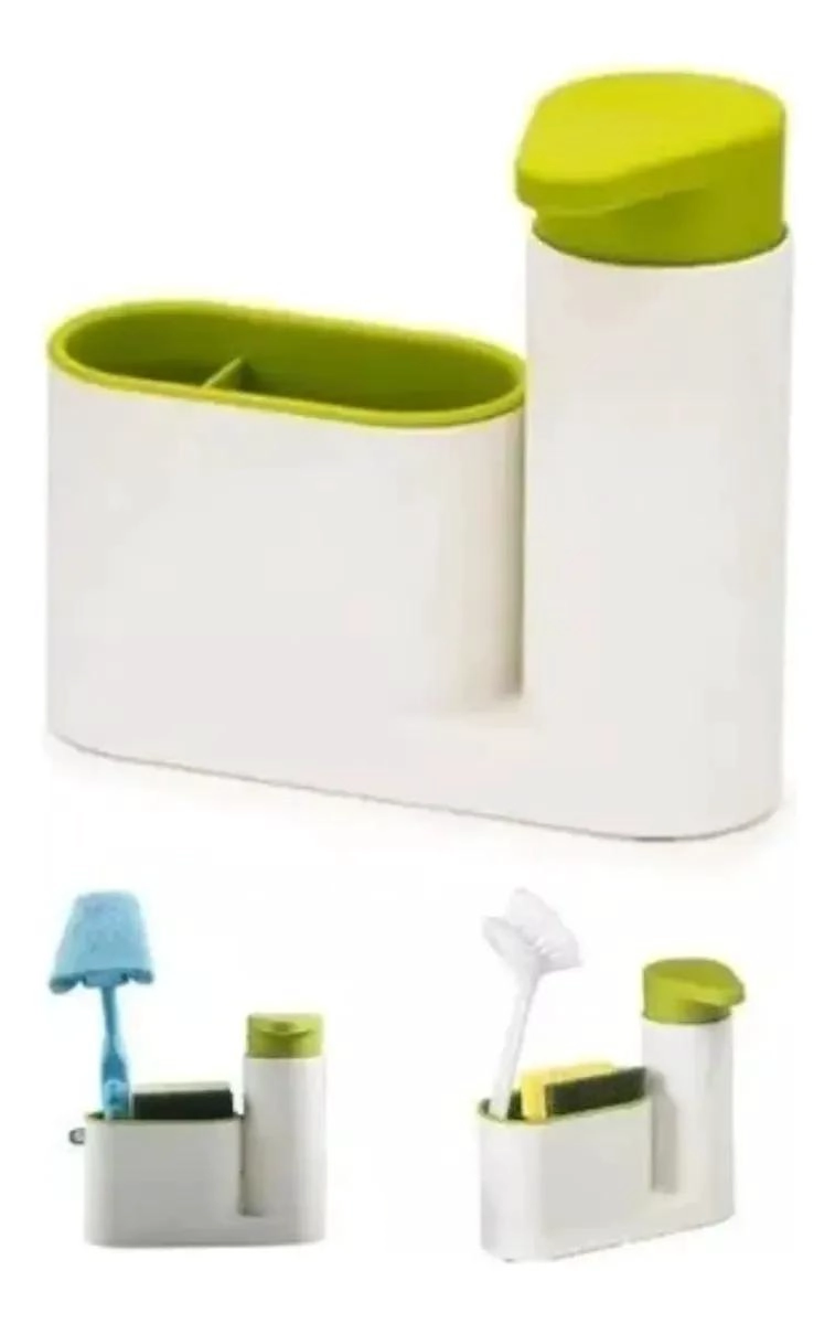 DISPENSADOR DE JABON Y PORTA ESPONJA PARA LAVAPLATOS - 7