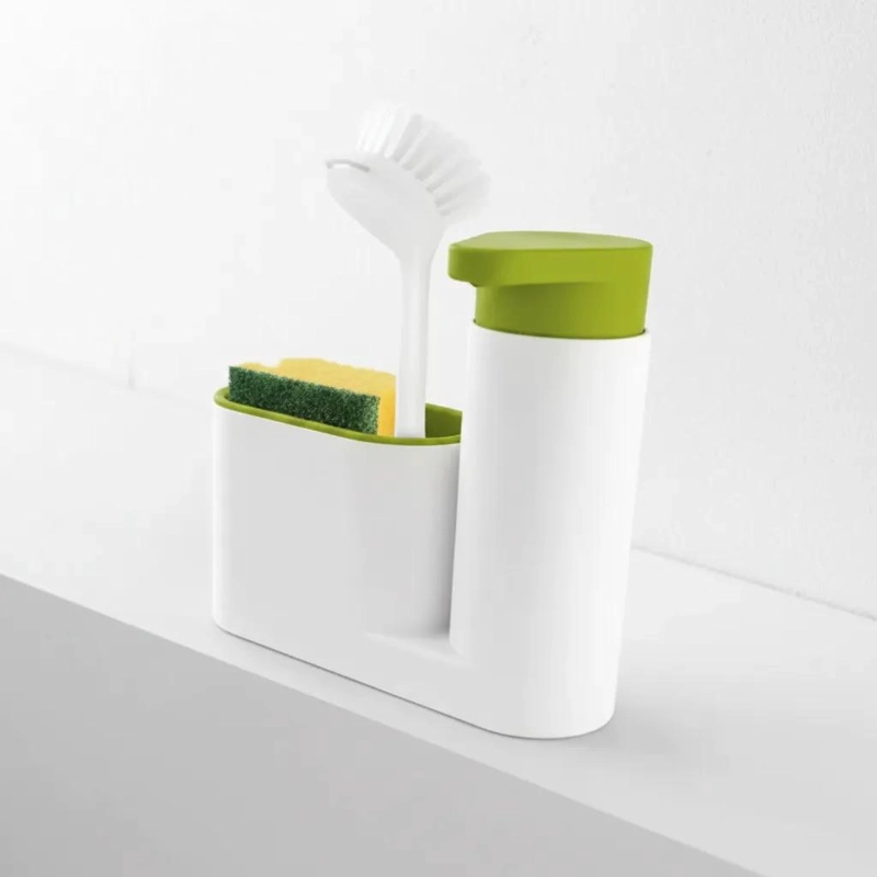 DISPENSADOR DE JABON Y PORTA ESPONJA PARA LAVAPLATOS - 9
