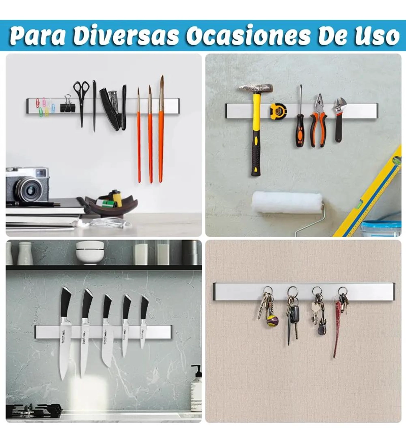 BARRA MAGNE TICA DE ACERO INOXIDABLE DE 40 CM PARA CUCHILLOS - 6