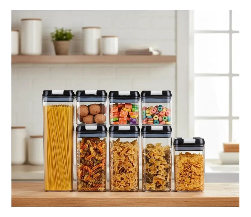 SET DE 7 CONTENEDORES HERME TICOS PARA ORGANIZAR COCINA - 2