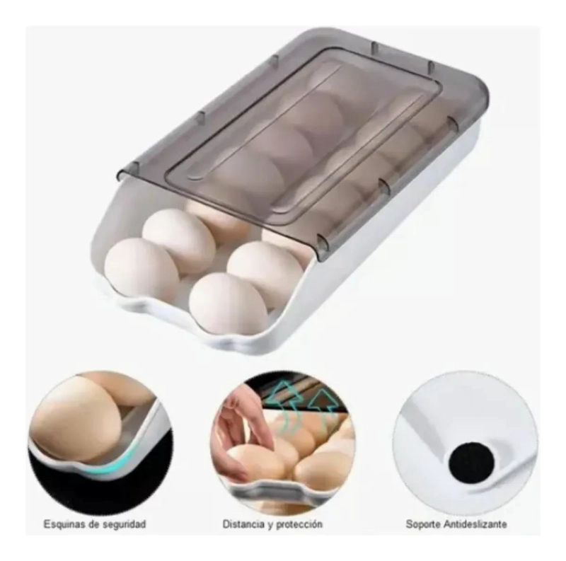 BANDEJA ORGANIZADORA AUTOMATICA PARA 14 HUEVOS APILABLE - 4