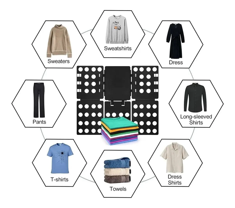 ORGANIZADOR PLEGABLE PARA ROPA EN COLOR NEGRO - 2