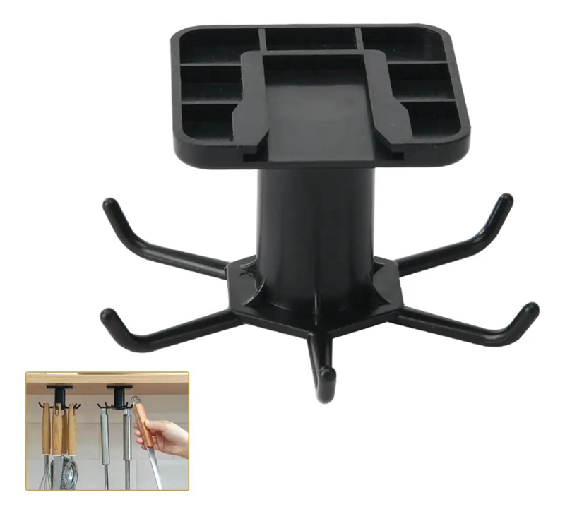 GANCHOS GIRATORIOS PARA UTENSILIOS DE COCINA CON 6 SOPORTES - 1