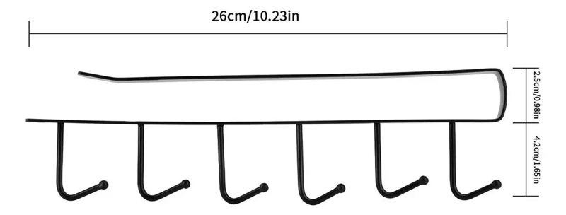 SOPORTE COLGADOR PARA TAZAS Y UTENSILIOS DE COCINA - 3