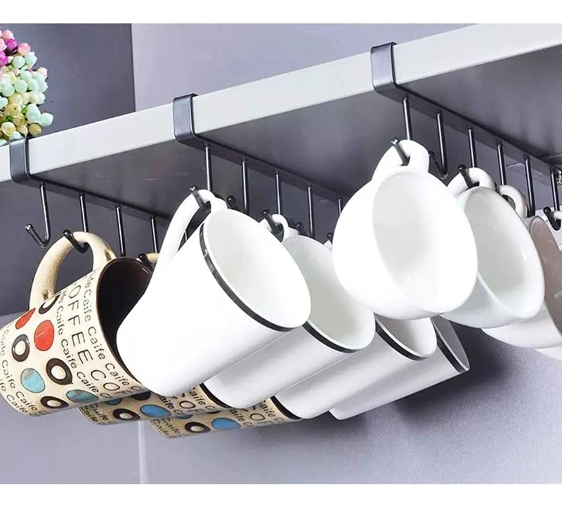 SOPORTE COLGADOR PARA TAZAS Y UTENSILIOS DE COCINA - 4