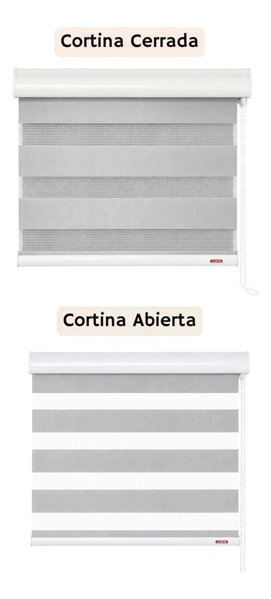 CORTINA ROLLER DUO 090X180 COLOR GRIS PARA CONTROL DE LUZ - 2