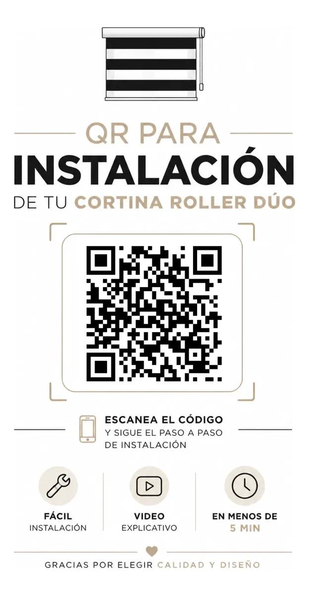 CORTINA ROLLER DUO 090X180 COLOR GRIS PARA CONTROL DE LUZ - 7