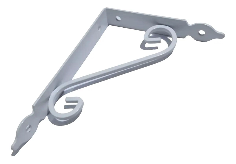 SOPORTE ANGULAR PARA REPISA 23X18 CM PACK 2 UNIDADES ACERO BLANCO - 1