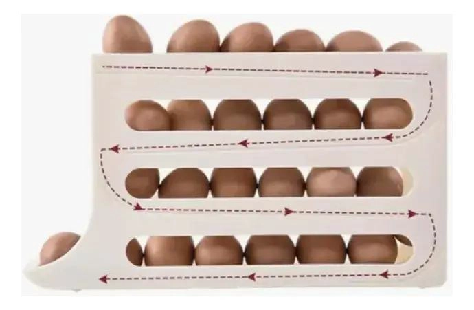 DISPENSADOR ORGANIZADOR DE HUEVOS DE CUATRO NIVELES - 6
