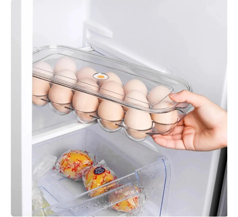 ORGANIZADOR TRANSPARENTE PARA 12 HUEVOS CON TAPA - 3