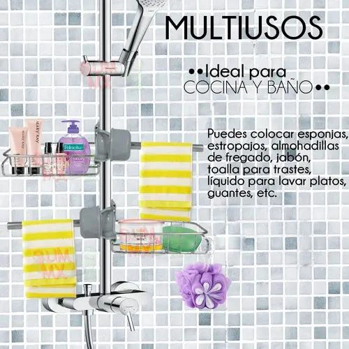 ORGANIZADOR DE FREGADERO ACERO INOXIDABLE PARA ESPONJAS Y JABON - 4