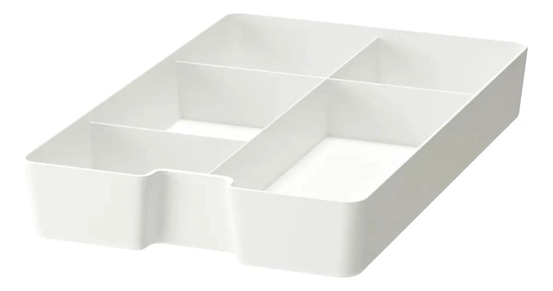 ORGANIZADOR DE 5 COMPARTIMENTOS PARA EL HOGAR EN COLOR BLANCO - 1