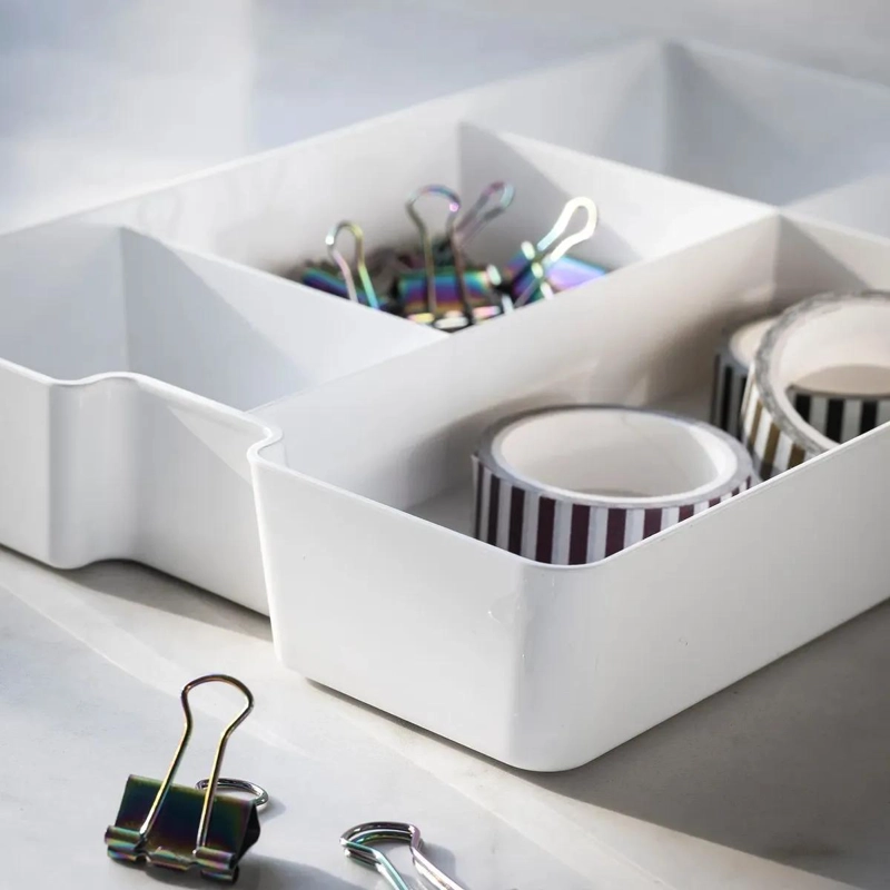 ORGANIZADOR DE 5 COMPARTIMENTOS PARA EL HOGAR EN COLOR BLANCO - 5