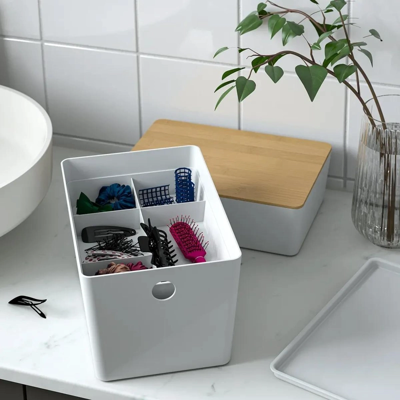 ORGANIZADOR DE 5 COMPARTIMENTOS PARA EL HOGAR EN COLOR BLANCO - 6
