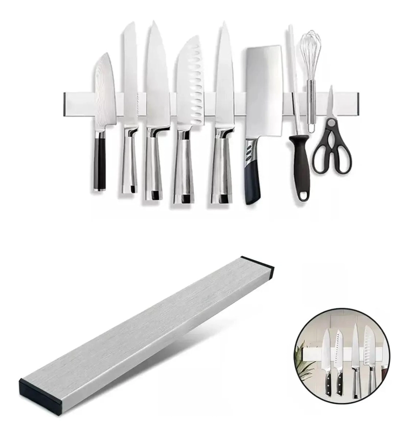 BARRA MAGNE TICA DE 40CM PARA CUCHILLOS Y HERRAMIENTAS DE COCINA - 1