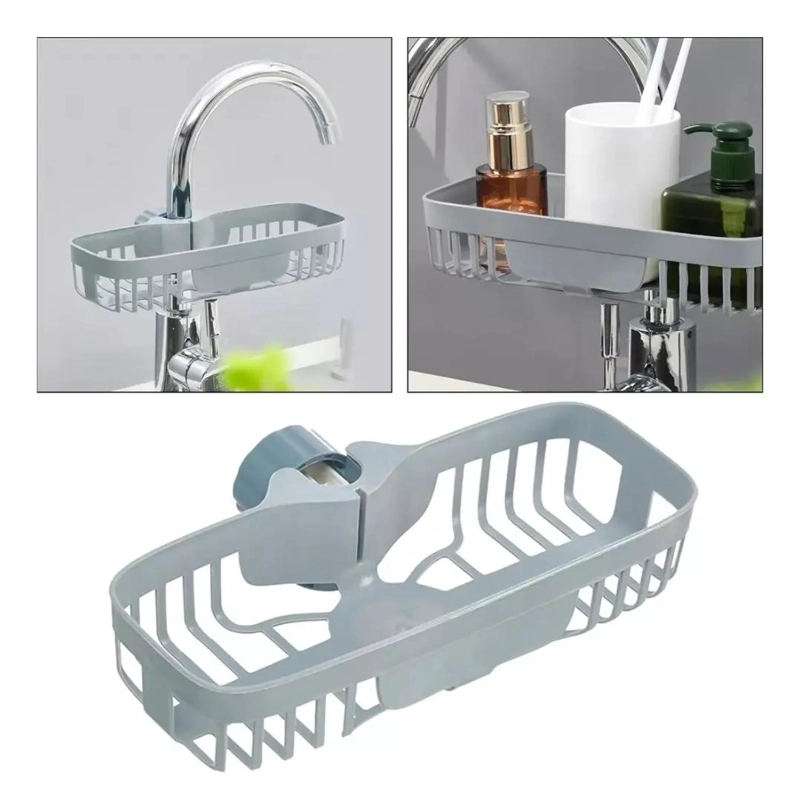 SOPORTE DE ESPONJA PARA GRIFO DE COCINA COMPACTO Y FUNCIONAL - 1