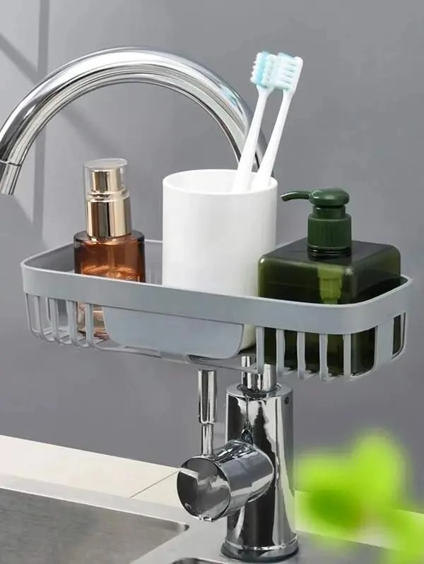 SOPORTE DE ESPONJA PARA GRIFO DE COCINA COMPACTO Y FUNCIONAL - 4