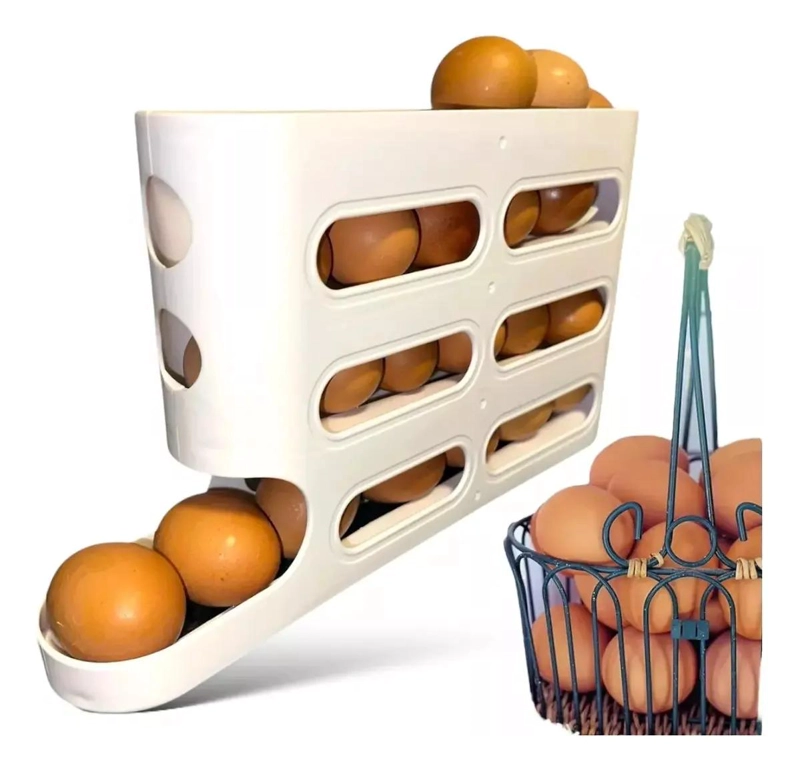 DISPENSADOR RODANTE DE HUEVOS PARA 26 UNIDADES - 1