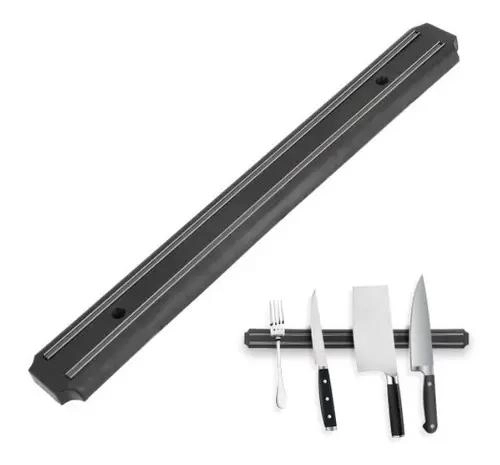 BARRA MAGNE TICA PARA CUCHILLOS DE COCINA 50 CM COLOR NEGRO - 1