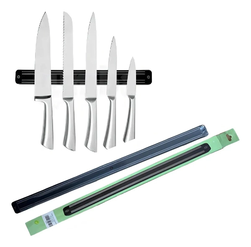 BARRA MAGNE TICA PARA CUCHILLOS DE COCINA 50 CM COLOR NEGRO - 10