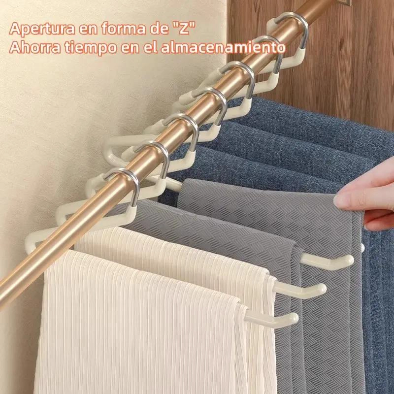 PACK DE 10 COLGADORES METALICOS ANTIDESLIZANTES PARA ROPA - 2