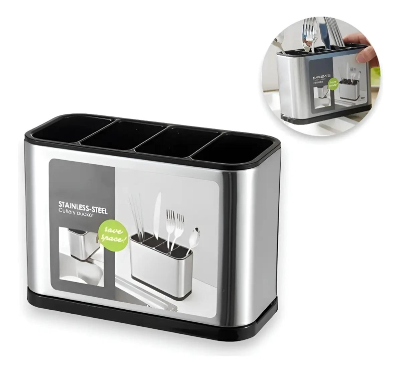 ORGANIZADOR ESCURRIDOR DE CUBIERTOS Y UTENSILIOS DE COCINA - 1