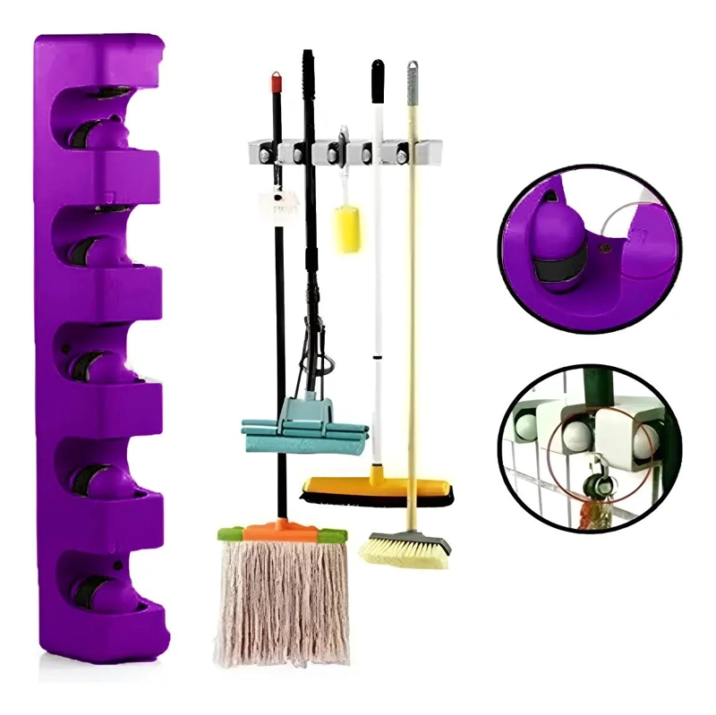ORGANIZADOR MULTIUSO PARA ESCOBAS Y UTENSILIOS DEL HOGAR - 1
