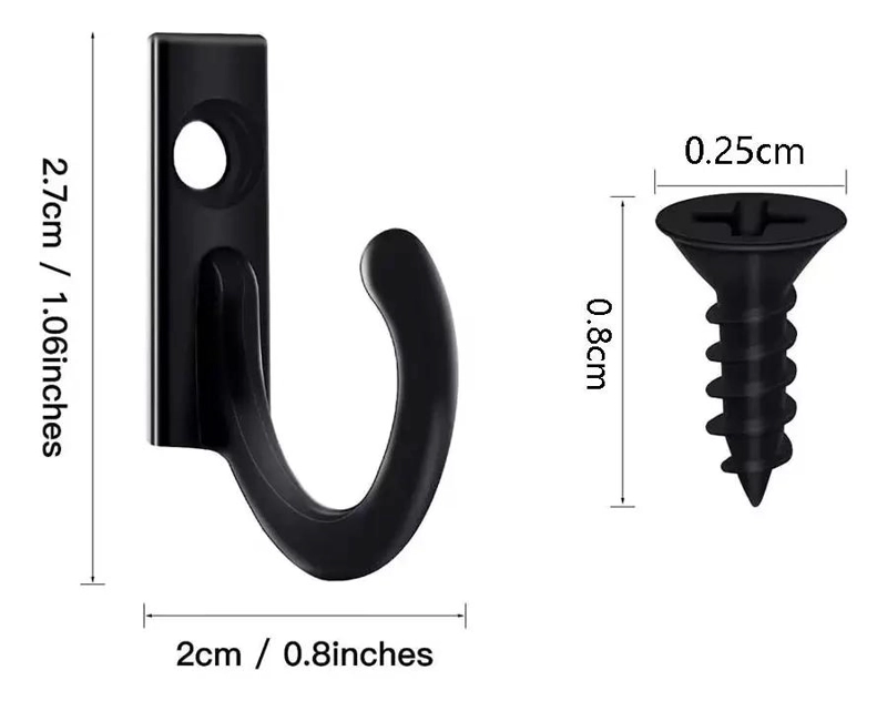 PAQUETE DE 50 GANCHOS DE PARED METALICOS PARA ORGANIZACION - 2