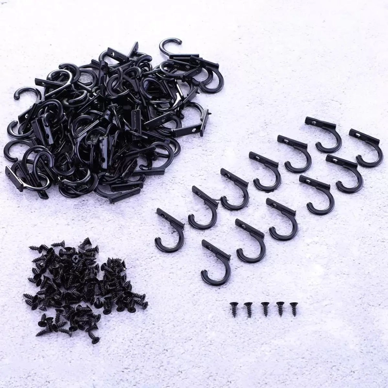 PAQUETE DE 50 GANCHOS DE PARED METALICOS PARA ORGANIZACION - 4