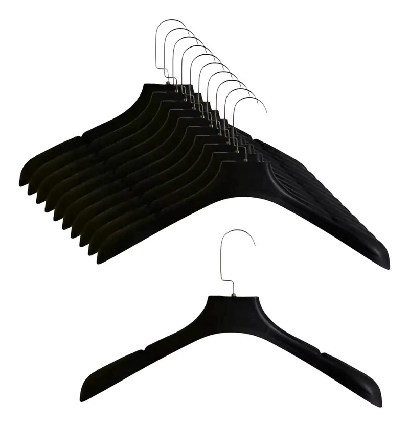 PACK DE 10 COLGADORES PLASTICOS PARA ROPA DE 44 CM - 2