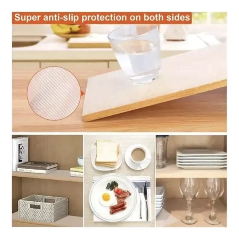 ROLLO DE PLASTICO PROTECTOR PARA CAJONES Y ESTANTES 60X150 CM - 2