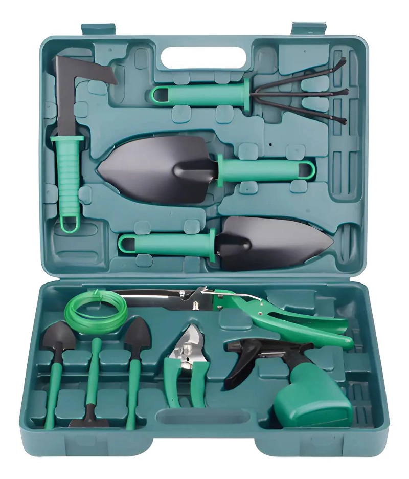 KIT DE HERRAMIENTAS DE JARDINERIA VERDE OSCURO - 1