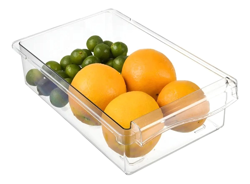 ORGANIZADOR GRANDE DE PLASTICO TRANSPARENTE PARA REFRIGERADOR - 1