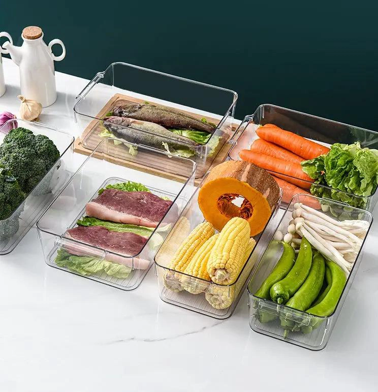 ORGANIZADOR GRANDE DE PLASTICO TRANSPARENTE PARA REFRIGERADOR - 3