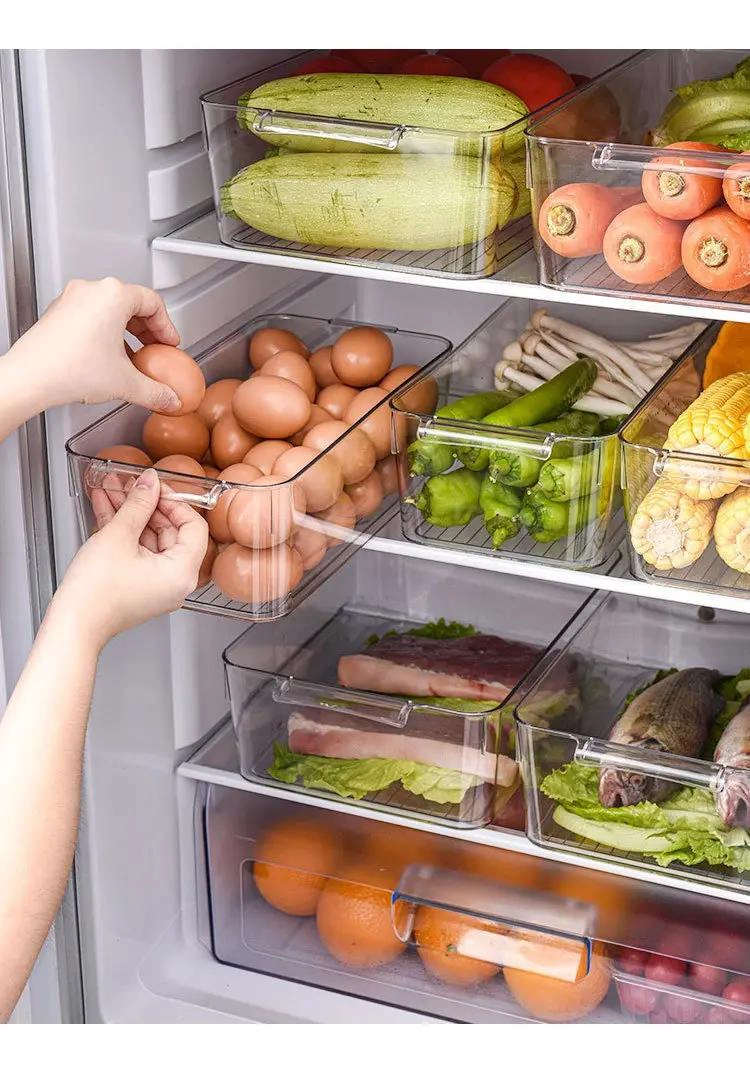 ORGANIZADOR GRANDE DE PLASTICO TRANSPARENTE PARA REFRIGERADOR - 4