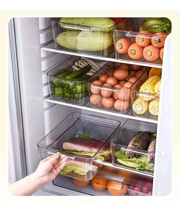ORGANIZADOR GRANDE DE PLASTICO TRANSPARENTE PARA REFRIGERADOR - 5