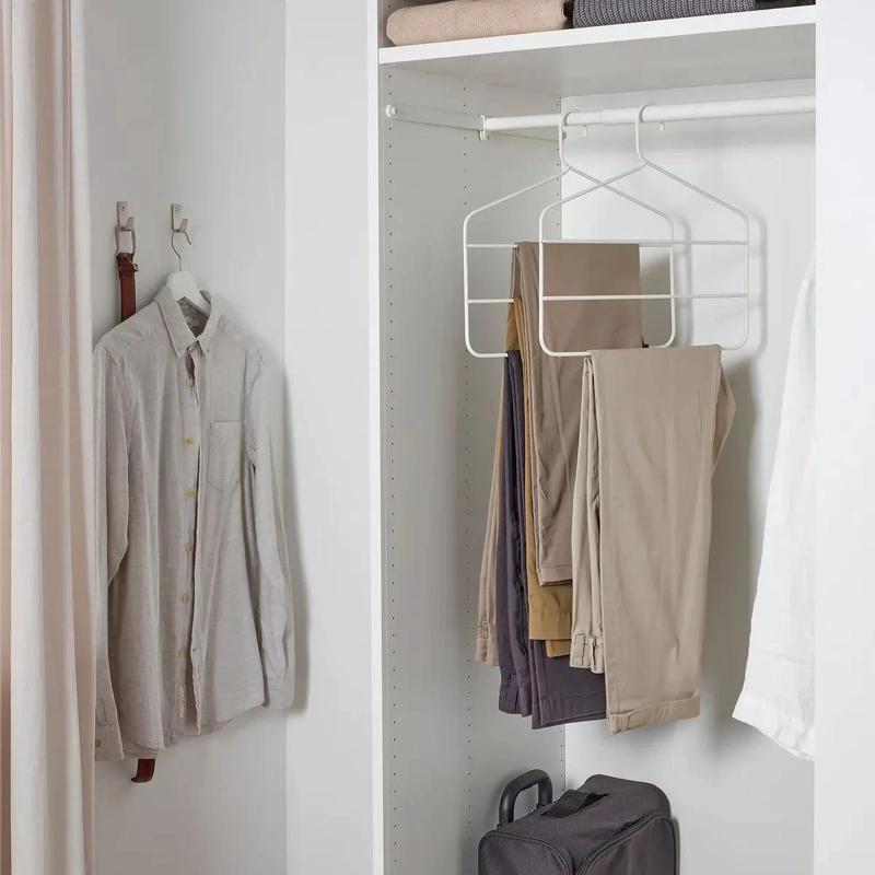 COLGADOR MULTIPLE PARA PANTALONES Y FALDAS EN ACERO - 5