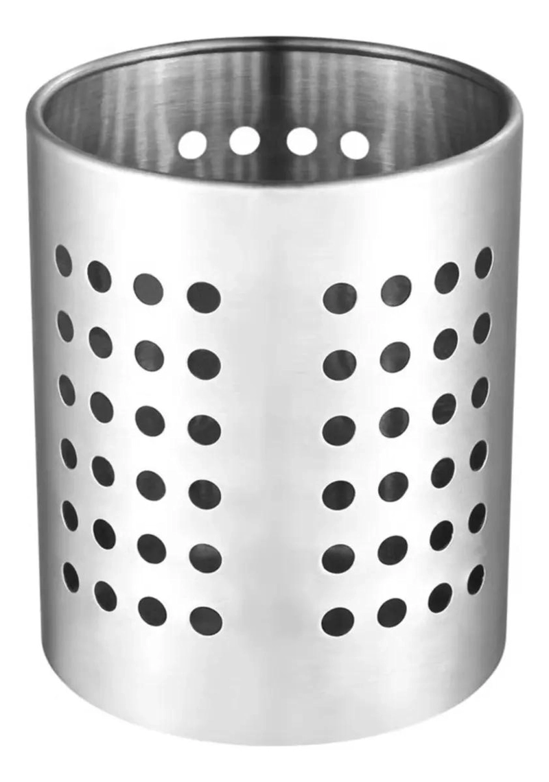 PORTA CUBIERTOS DE ACERO INOXIDABLE 13 CM ELEGANTE Y FUNCIONAL - 1