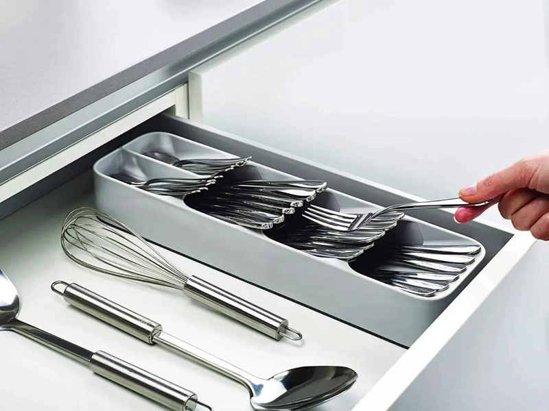 ORGANIZADOR DE CUBIERTOS PARA COCINA CON 5 COMPARTIMENTOS - 3