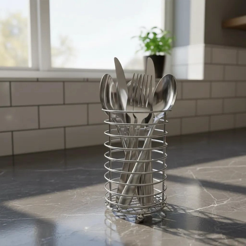 ORGANIZADOR METALICO PARA CUBIERTOS DE ACERO INOXIDABLE - 1