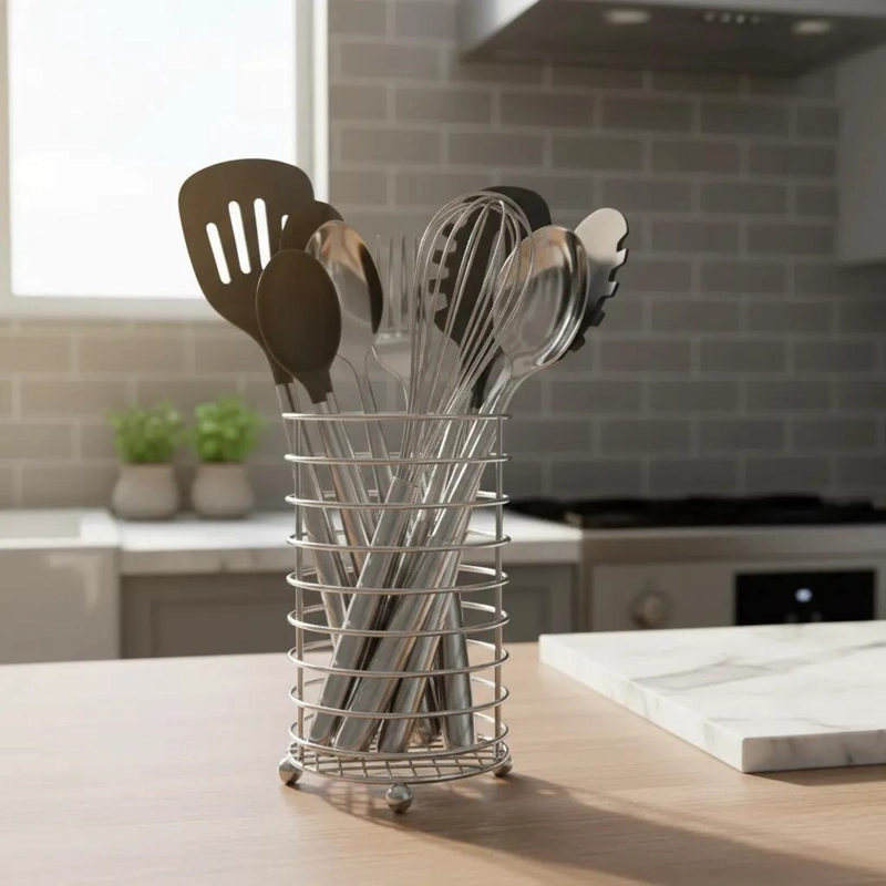 ORGANIZADOR METALICO PARA CUBIERTOS DE ACERO INOXIDABLE - 7