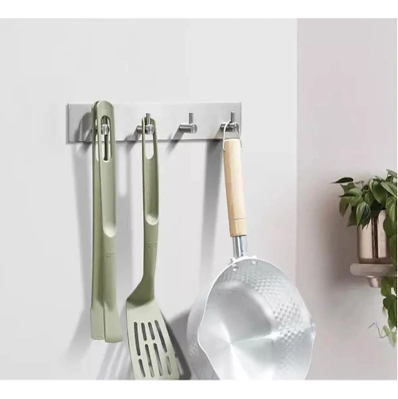 PERCHERO DE PARED MULTIFUNCIONAL CON GANCHOS DE ACERO INOXIDABLE - 4