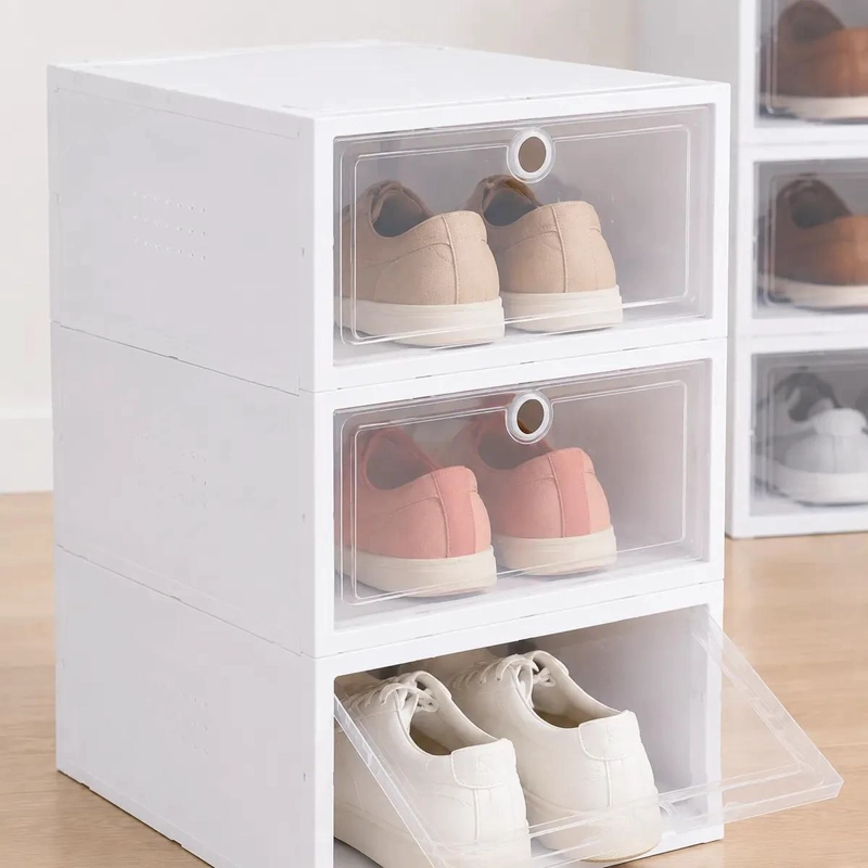 PACK DE 6 ORGANIZADORES APILABLES PARA CALZADO EN COLOR BLANCO - 3