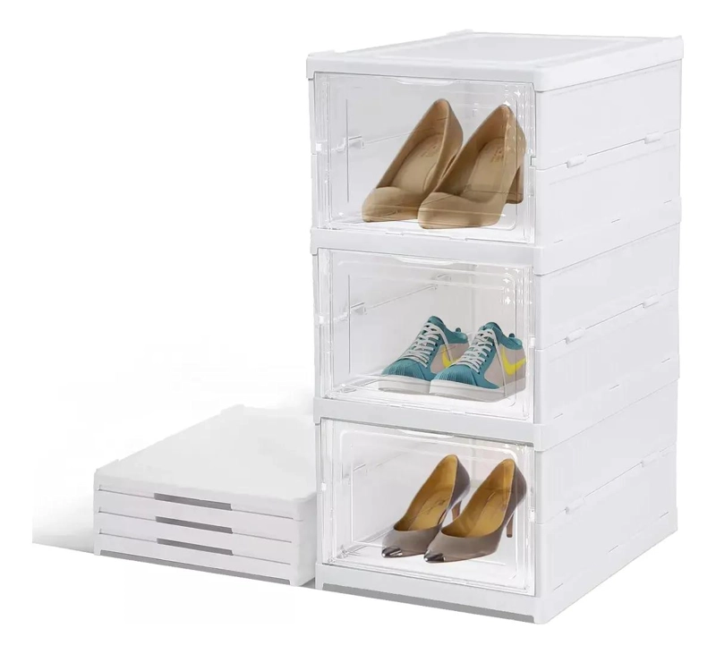 ORGANIZADOR COLGANTE PLEGABLE PARA ZAPATOS DE PLASTICO DURO - 1